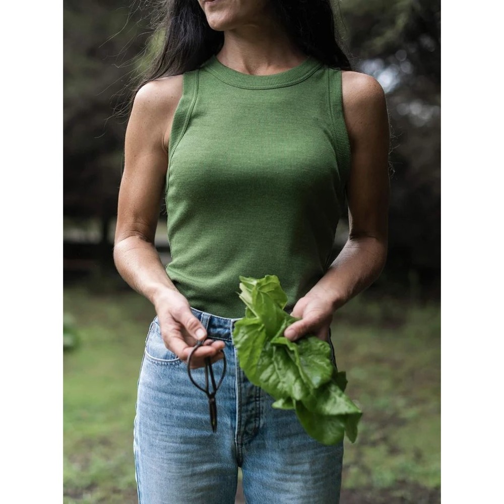 Nui Organics Merino Silk Tank Dill Size Small New With Tags